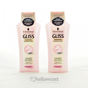 2 X Gliss Soie Liquide Gloss Shampooing 300 Ml