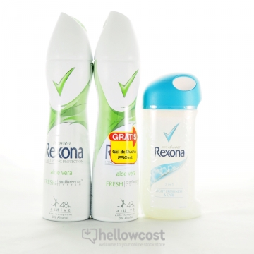 Deo. Rexona Women 2X Fresh Aloe Vera 200 Ml + Gel 250 Ml