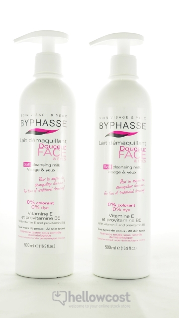 2 X Byphasse Lait Démaquillante Visage-Yeux 500 Ml