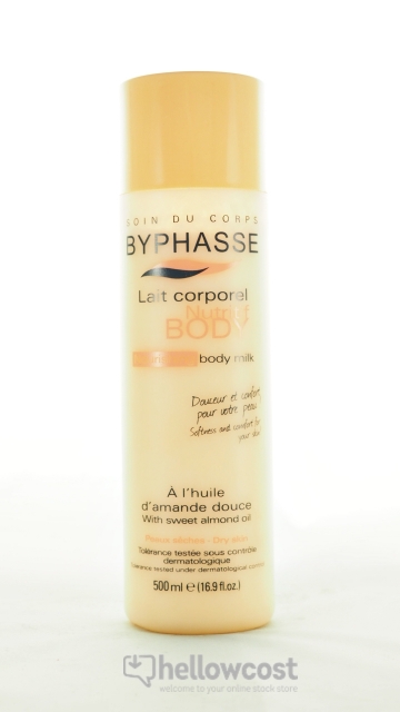 Byphasse Lait Corporel Nutritif À L&#039;huile D&#039;amande Douce Peaux Sèches 500ml