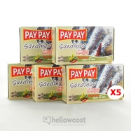 Pay Pay Sardines A L’huile D’olive Piquante Poids Net 5X120gr - Hellowcost