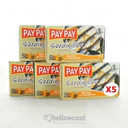 Pay Pay Petites Sardines A L’huile De Tournesol Poids Net 5X90gr - Hellowcost