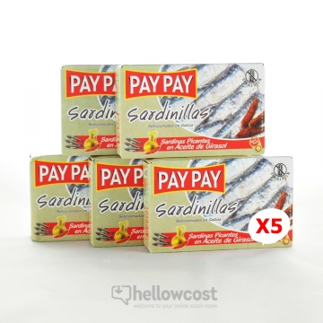Pay Pay Petites Sardines A L’huile De Tournesol iquante Poids Net 5X90gr