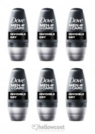 Dove Deo Roll-On Men Invisible Dry 6X50 ml - Hellowcost