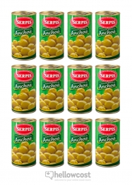 Serpis Olives Farcies Aux Anchois 300 gr Caja De 12 - Hellowcost