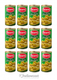 Serpis Olives Farcies Aux Anchois 350 gr Le Lot De 12 - Hellowcost