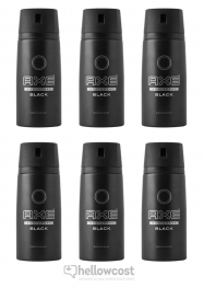 Axe Deodorant Black Spray 6x150 ml - Hellowcost