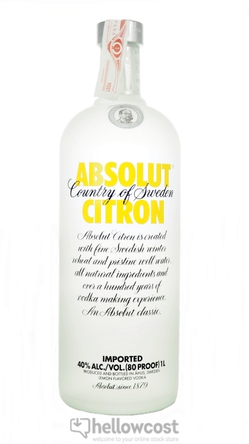 Absolut Citron Vodka 40% 1 Litre
