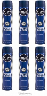 Nivea Desodorante Protege Y Cuida For Men Spray 6x200 ml - Hellowcost