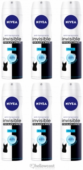 Nivea Deodorant Black White Fresh Spray 6x200 ml - Hellowcost