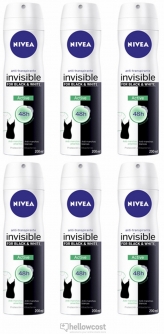 Nivea Deodorant Black White Active Spray 6x200 ml - Hellowcost