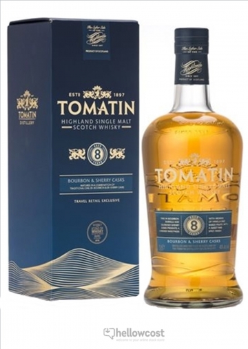 Tomatin 8 Years Bourbon Sherry cask Whisky 40% 100 cl