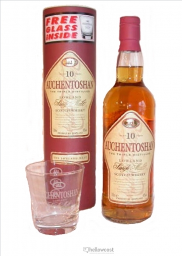 Auchentoshan 10 Years 43% 100 cl Whisky Ancien Bouteille Free Glass