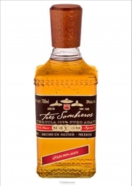 Tres Sombreros Añejo 100% Puro Agave Tequila 38% 70 cl - Hellowcost