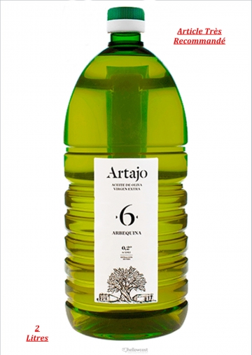  Artajo Huile D’olive Vierge Extra Arbequina Extraction À Froid Pet 2 Litres
