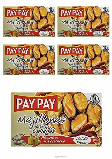 Pay Pay Moules En Sauce Piquante Poids Net 5X115gr