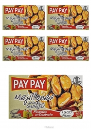 Pay Pay Mejillones En Escabeche Picantes 5X115gr - Hellowcost