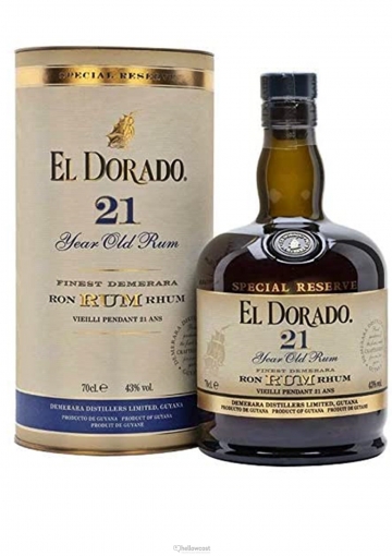El Dorado Rhum 21 Ans 43º 70 Cl