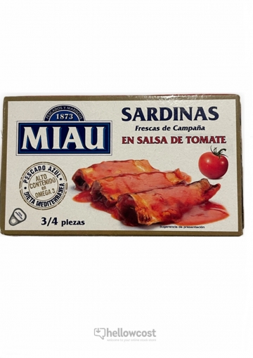 Miau Sardines à la Sauce Tomate Boîte 120 gr.