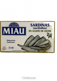 Miau Petites Sardines à l'huile d'olive Boîte 85 gr. - Hellowcost