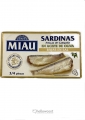 Miau Sardines in Olive Oil Low in Salt Tin 120 gr.