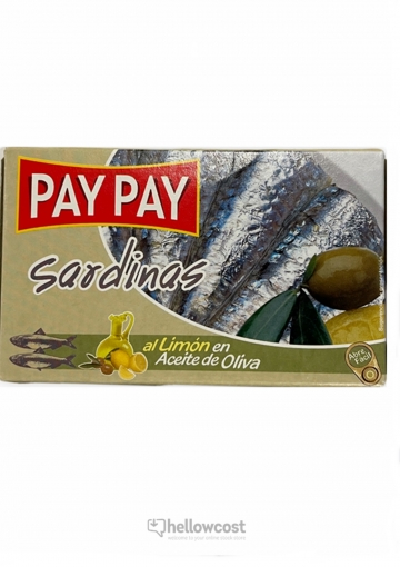 Pay Pay Sardines au Citron à l&#039;huile d&#039;olive Boîte 120 gr.