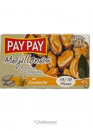 Pay Pay Mejillones al Natural 14/18 Piezas Lata 115 gr. - Hellowcost