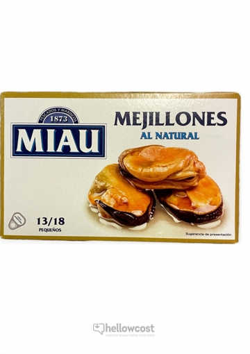 Miau Mejillones al Natural 13/18 Piezas Lata 115 gr.