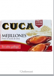 Cuca Calmars Entiers Farcis à l’huile d'olive Boîte 115 gr. - Hellowcost