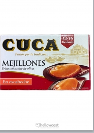 Cuca Mussels in Galician Sauce 12/16 Pieces Tin 115 gr. - Hellowcost