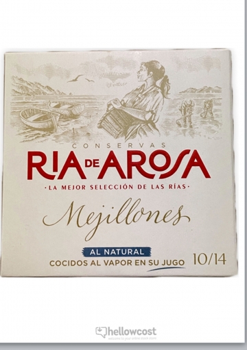 Ria de Arosa Mussels in Their Own Juice 10/14 Pieces Tin 115 gr.