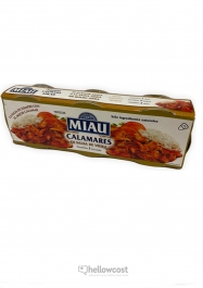 Miau Squids in American Sauce Pack 3 Tins of 78 gr. - Hellowcost