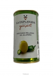 La Explanada Green Olives Stuffed With Jalapeño Pepper Paste 350 gr - Hellowcost